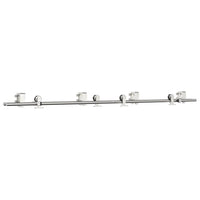 Kit Binari Porta Scorrevole 200 cm Acciaio Inossidabile Argento 3295764