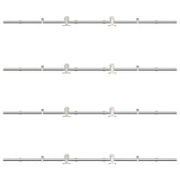 vidaXL Kit Binari Porta Scorrevole 400 cm Acciaio Inossidabile Argento