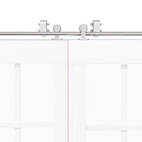 Kit Binari Porta Scorrevole 366 cm Acciaio Inossidabile Argento 3295771