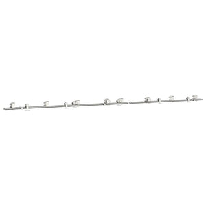 Kit Binari Porta Scorrevole 400 cm Acciaio Inossidabile Argento 3295772