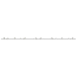 Kit Binari Porta Scorrevole 400 cm Acciaio Inossidabile Argento