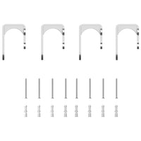 Kit Binari Porta Scorrevole 366 cm Acciaio Inossidabile Argento 3295773