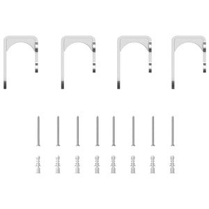 vidaXL Kit Binari Porta Scorrevole 400 cm Acciaio Inossidabile Argento