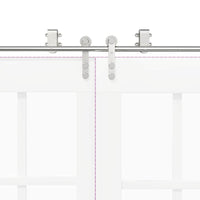 vidaXL Kit Binari Porta Scorrevole 400 cm Acciaio Inossidabile Argento