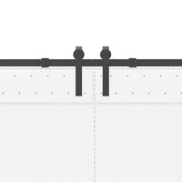 vidaXL Kit di Binari per Porte Scorrevoli 305 cm Acciaio Nero