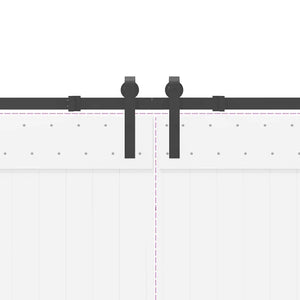 vidaXL Kit di Binari per Porte Scorrevoli 305 cm Acciaio Nero
