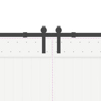 Kit di Binari per Porte Scorrevoli 427 cm Acciaio Nero 3295776