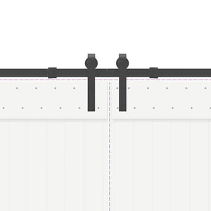 Kit di Binari per Porte Scorrevoli 427 cm Acciaio Nero 3295776