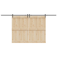 Kit di Binari per Porte Scorrevoli 427 cm Acciaio Nero 3295776