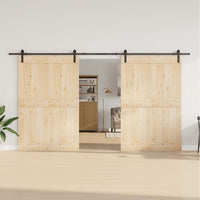 Kit di Binari per Porte Scorrevoli 400 cm Acciaio Nero 3295778