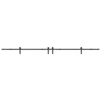 Kit di Binari per Porte Scorrevoli 400 cm Acciaio Nero 3295778