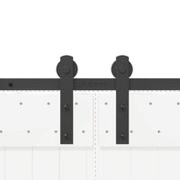 Kit di Binari per Porte Scorrevoli 427 cm Acciaio Nero 3295780