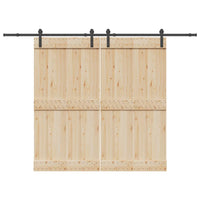 vidaXL Kit di Binari per Porte Scorrevoli 427 cm Acciaio Nero