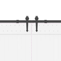 Kit di Binari per Porte Scorrevoli 305 cm Acciaio Nero 3295781