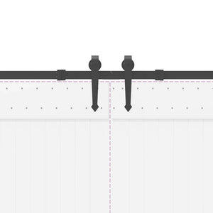 Kit di Binari per Porte Scorrevoli 305 cm Acciaio Nero 3295781