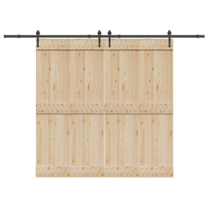 vidaXL Kit di Binari per Porte Scorrevoli 305 cm Acciaio Nero