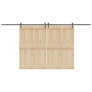 vidaXL Kit di Binari per Porte Scorrevoli 427 cm Acciaio Nero