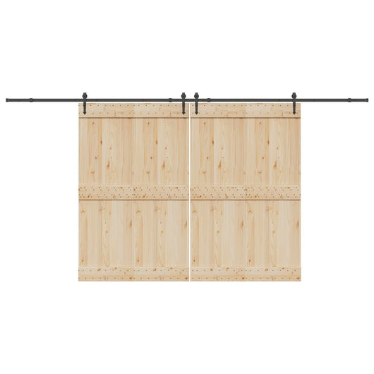 vidaXL Kit di Binari per Porte Scorrevoli 427 cm Acciaio Nero