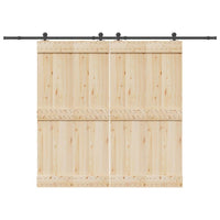 Kit di Binari per Porte Scorrevoli 305 cm Acciaio Nero 3295783