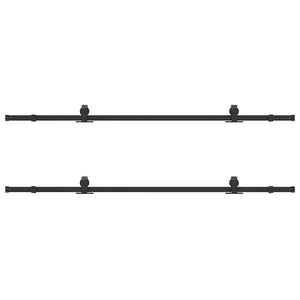 Kit di Binari per Porte Scorrevoli 427 cm Acciaio Nero 3295788