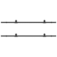 vidaXL Kit di Binari per Porte Scorrevoli 427 cm Acciaio Nero