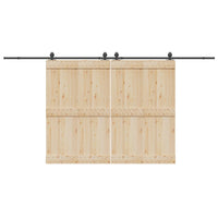 vidaXL Kit di Binari per Porte Scorrevoli 427 cm Acciaio Nero