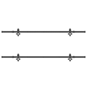 Kit di Binari per Porte Scorrevoli 427 cm Acciaio Nero