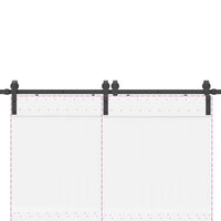 Kit di Binari per Porte Scorrevoli 400 cm Acciaio Nero 3295796