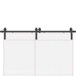 vidaXL Kit di Binari per Porte Scorrevoli 400 cm Acciaio Nero