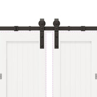 Kit di Binari per Porte Scorrevoli 400 cm Acciaio Nero 3295804