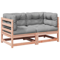 Set Divani Giardino 2 pz Cuscini Legno Massello Abete Douglas 3295828