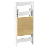 Set da Pranzo 5 pz Corona Pieghevole Bianco in Legno di Pino 3295717