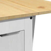 Set da Pranzo 5 pz Corona Pieghevole Bianco in Legno di Pino 3295717