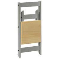 Set da Pranzo 5 pz Corona Pieghevole Grigio in Legno di Pino 3295718