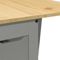 Set da Pranzo 5 pz Corona Pieghevole Grigio in Legno di Pino 3295718