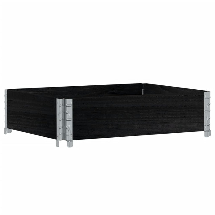 Paretale per Pallet Nero 80x60 cm in Legno Massello di Pino 4010265