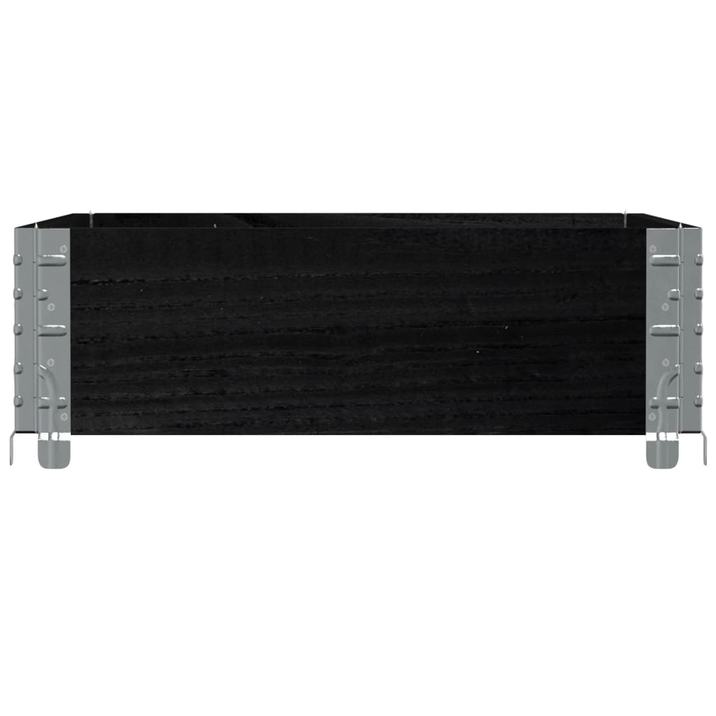 Paretale per Pallet Nero 80x60 cm in Legno Massello di Pino 4010265