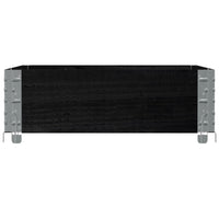 Paretale per Pallet Nero 80x60 cm in Legno Massello di Pino 4010265