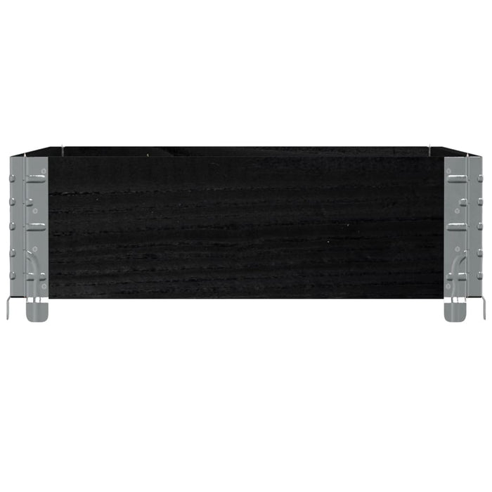 Paretale per Pallet Nero 80x60 cm in Legno Massello di Pino 4010265