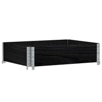 Paretale per Pallet Nero 80x60 cm in Legno Massello di Pino 4010265