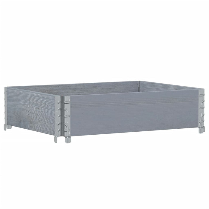 vidaXL Paretale per Pallet Grigio 80x60 cm in Legno Massello di Pino