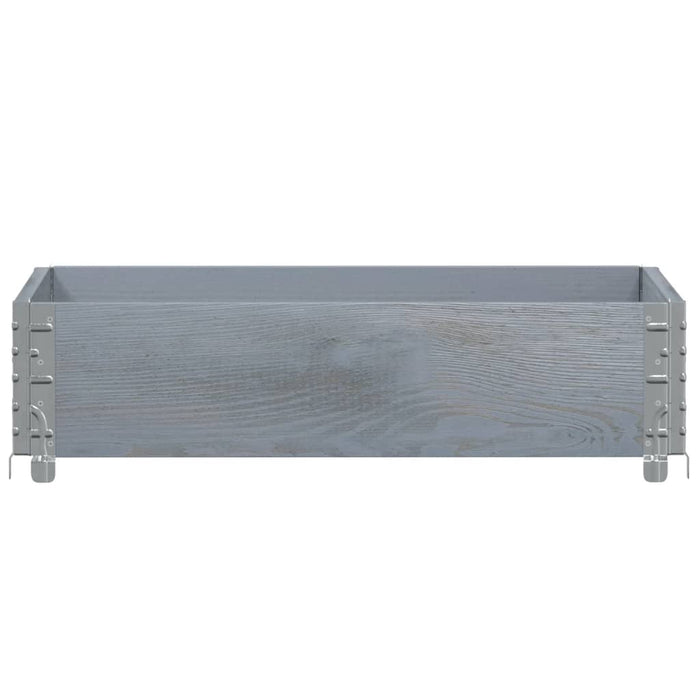 vidaXL Paretale per Pallet Grigio 80x60 cm in Legno Massello di Pino
