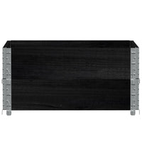 Paretali per Pallet 2 pz Neri 80x60cm in Legno Massello di Pino