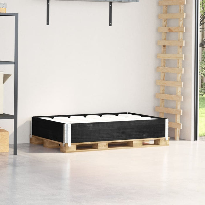 vidaXL Paretale per Pallet Nero 120x80 cm in Legno Massello di Pino