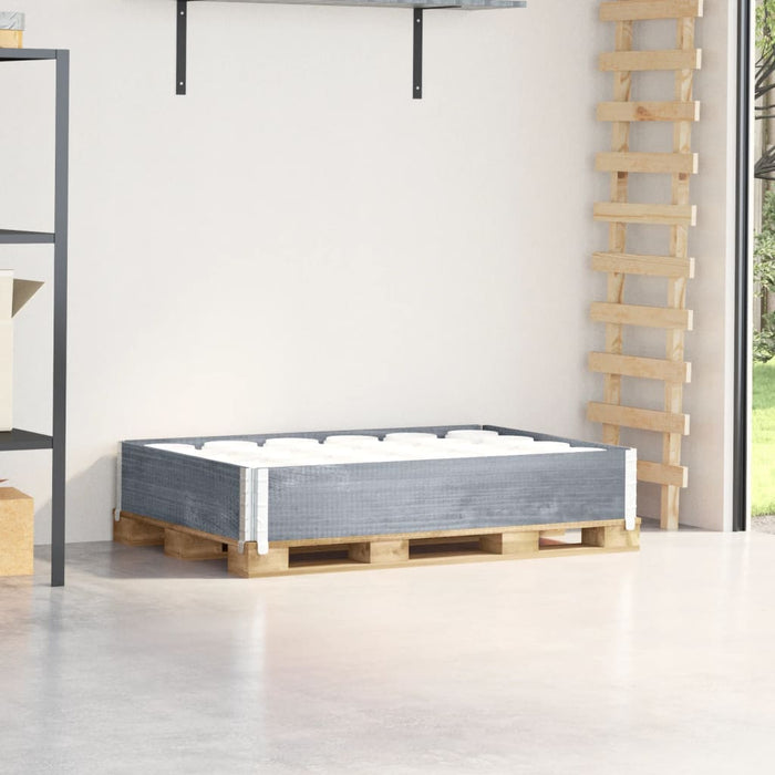 vidaXL Paretale per Pallet Grigio 120x80 cm in Legno Massello di Pino