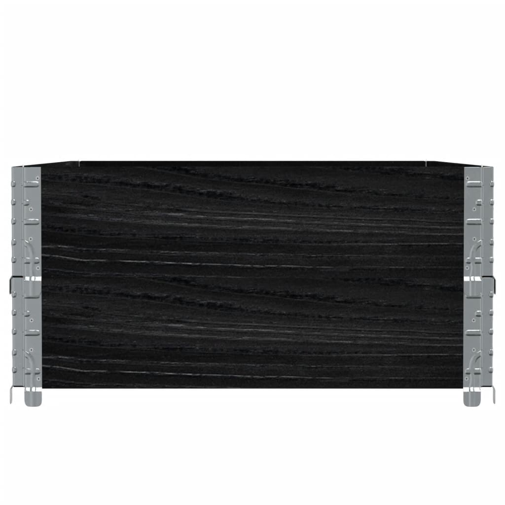 Paretali per Pallet 2 pz Neri 120x80cm Legno Massello di Pino