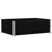 Paretali per Pallet 2 pz Neri 120x80cm Legno Massello di Pino 4010276