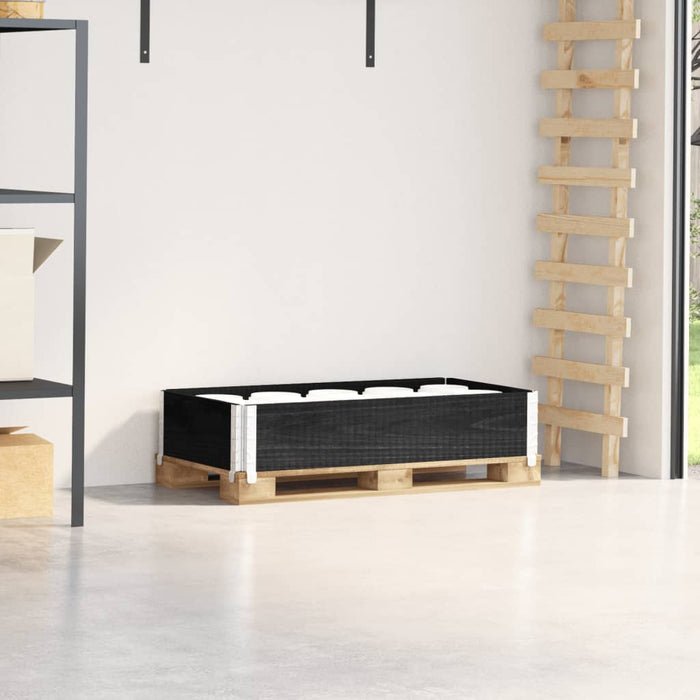 Paretale per Pallet Nero 100x50 cm in Legno Massello di Pino 4010279