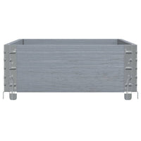 Paretale per Pallet Grigio 100x50 cm in Legno Massello di Pino