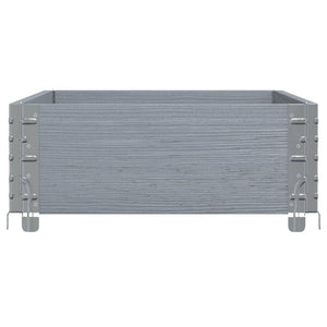 Paretale per Pallet Grigio 100x50 cm in Legno Massello di Pino